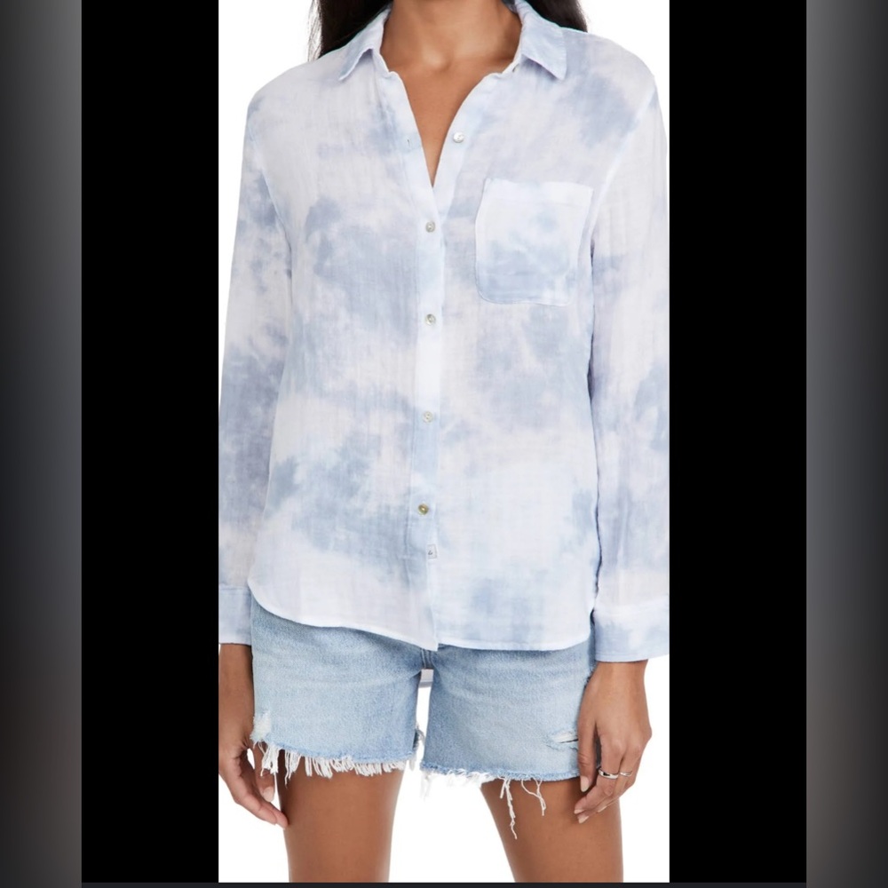 Rails Blue and White Button Down Shirt